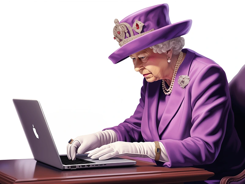 ملکه الیزابت در حال سئو صفحه محصول